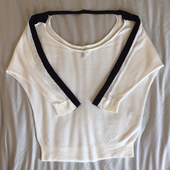 Express Scoop Neck and Back Sweater - Picture 1 of 7
